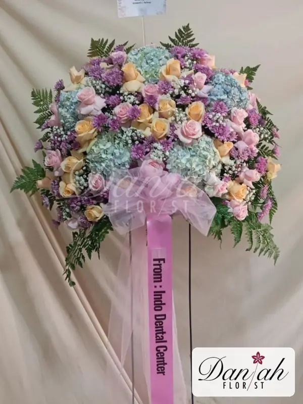 Standing Flower Pastel Hydrangea SF-01 - Daniah Florist Jabodetabek dan Karawang
